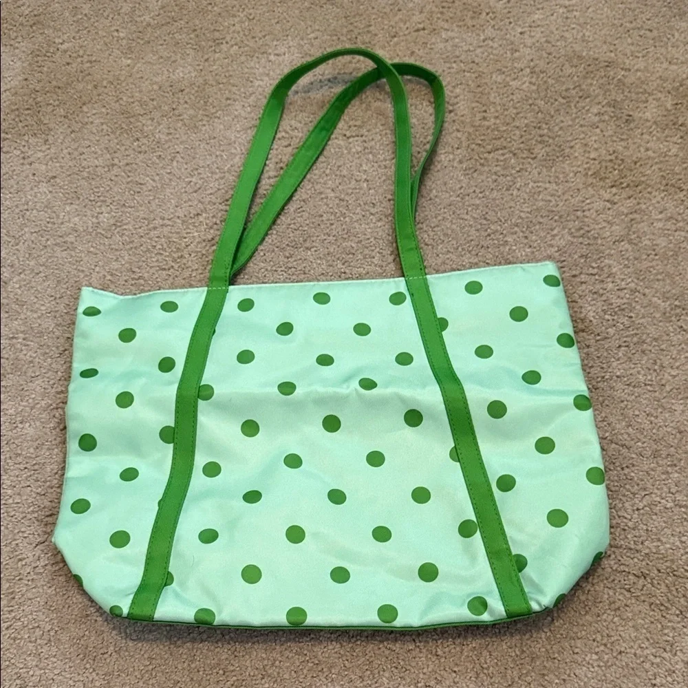 Kate Spade Mint Green Polka Dot Tote